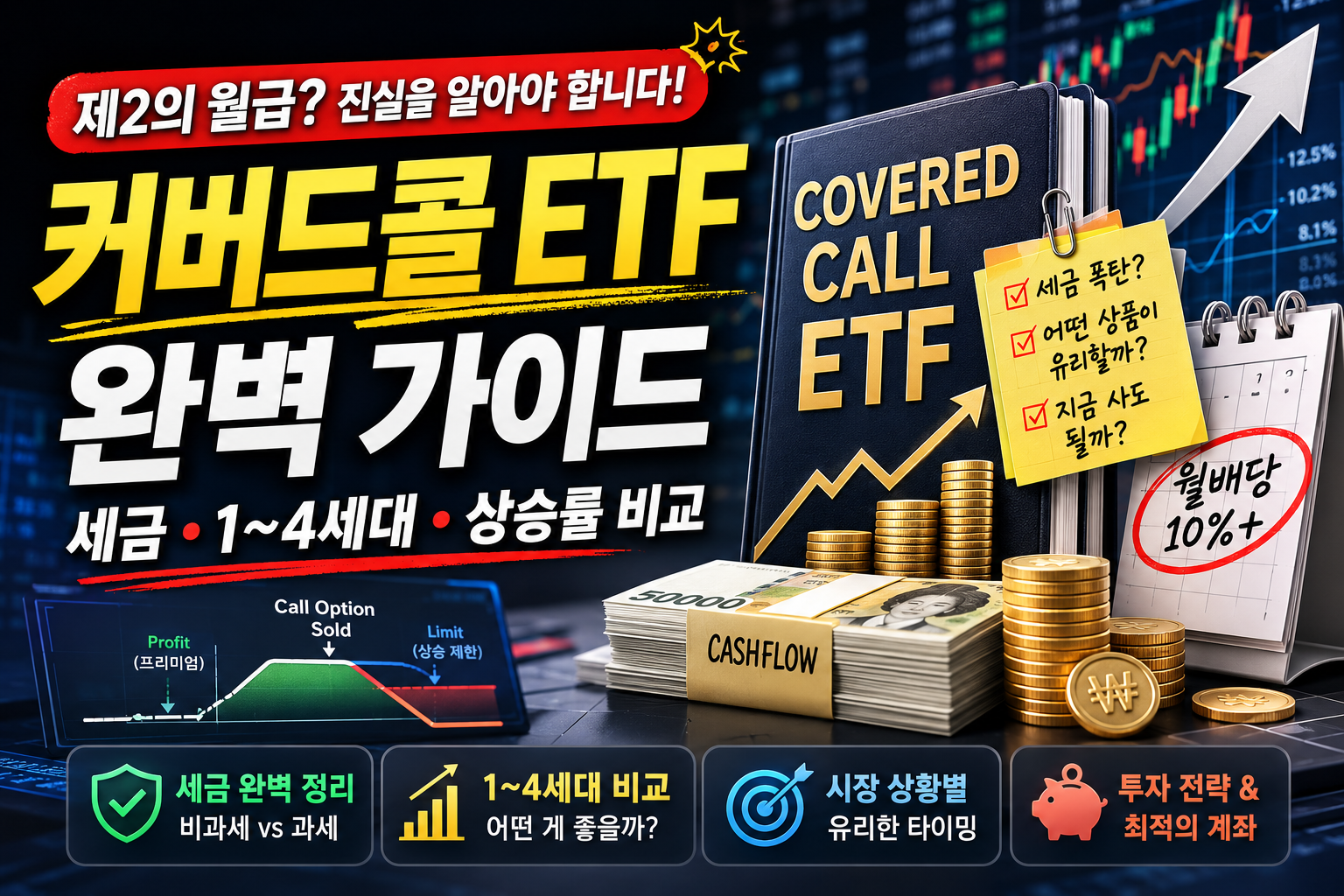 커버드콜 ETF 세금 비밀 및 1세대부터 4세대 비교 분석